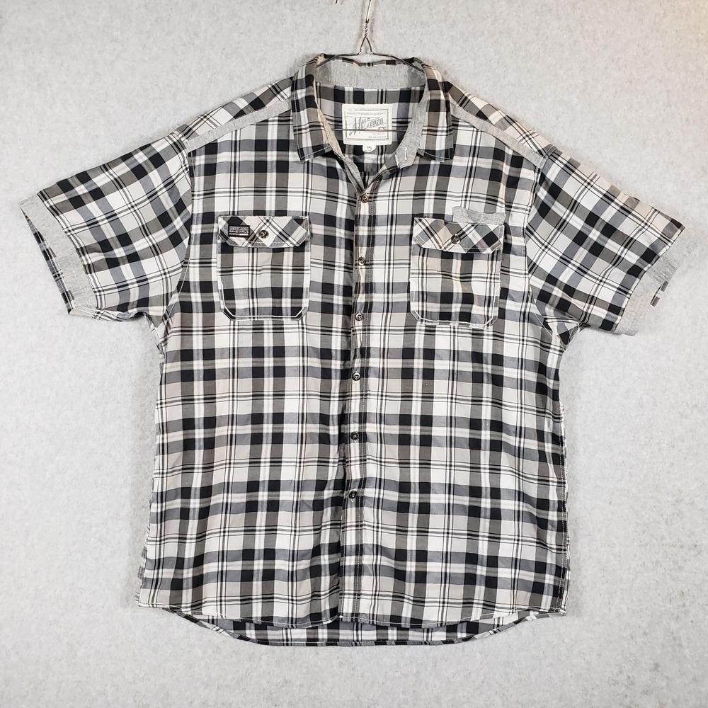 Most Official Seven Mo7 Men's 3XL Plaid Long Sleeve Button Down Knit Shirt